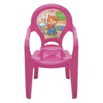 Cadeira Plástica Monobloco com Bracos Infantil Catty Rosa com Decoracao In Mold Tramontina 92263/060