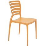 Cadeira Plastica Tramontina Monobloco Sofia Laranja Encosto Vazado Horizontal 92237090