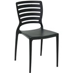 Cadeira Plastica Tramontina Monobloco Sofia Preta Encosto Vazado Horizontal 92237009