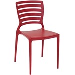 Cadeira Plastica Tramontina Monobloco Sofia Vermelha Encosto Vazado Horizontal 92237040