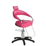 Cadeira Poltrona Hidráulica Futurama Rosa Glitter Base Nylon