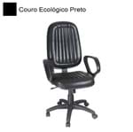 Cadeira Presidente de Couro Ecológico com Braço - MS System Veneza 753985