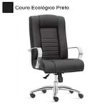 Cadeira Presidente em Couro Ecológico Base em Alumínio - Frisokar Onix Class 070190