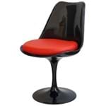 Cadeira Saarinen Preta (com Almofada Vermelha)