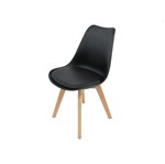 Cadeira Saarinen Wood PP Preta ByArt