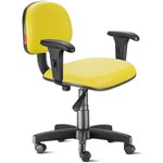 Cadeira Secretária com Braços Courvim Amarelo Cb15