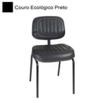 Cadeira Secretária Fixa 658 Pé Palito Sem Braço Veneza Couro Ecológico 753930