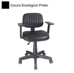 Cadeira Secretária Giratória 658 com Braço Veneza Couro Ecológico 753910