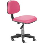 Cadeira Secretária Giratória com Encosto Courvim Rosa Cb13