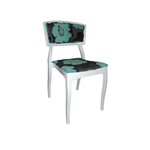 Cadeira Selene Floral Polipropileno Estofada - Branca