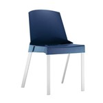 Cadeira Shine 4 Pés Alumínio Azul