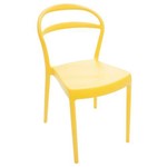 Cadeira Sissi Encosto Vazado Amarelo