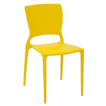 Cadeira Sofia Amarela com Encosto Fechado Tramontina 92236000