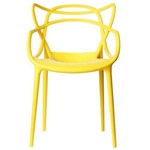 Cadeira Style Planeta Casa Pc044 com Braços Amarelo