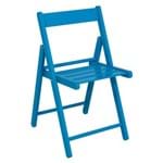 Cadeira Tramontina Dobrável de Madeira Azul Aconchego