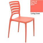 Cadeira Tramontina Sofia Living Coral Encosto Horizontal em Polipropileno e Fibra de Vidro 92237160