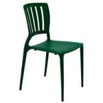 Cadeira Tramontina Sofia Verde com Encosto Vazado Vertical em Polipropileno e Fibra de Vidro