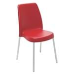 Cadeira Vanda Pernas em Alumínio Vermelha Tramontina