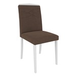 Cadeira Vanessa Chocolate - Branca