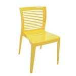 Cadeira Victória Encosto Vazado Horizontal Amarela Tramontina