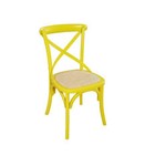 Cadeira Xangai Madeira Maciça Linha Colors Amarelo