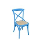 Cadeira Xangai Madeira Maciça Linha Colors Azul