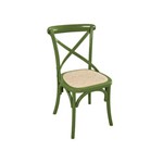 Cadeira Xangai Madeira Maciça Linha Colors Verde Oliva