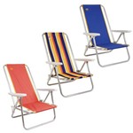 Cadeiras de Praia Reclináveis em Alumínio Três Cores 3 Unidades - Coleman Go Fiesta