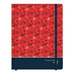 Caderneta Anotação 190x245mm 80 Folhas Frida Kahlo Vermelha e Preta Jandaia