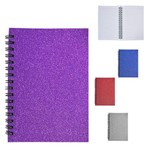 Caderneta Bloco de Notas com 50 Folhas Capa com Glitter Colors 10 5x15cm
