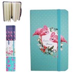 Caderneta / Bloco de Notas com 80 Folhas Estampa Flamingo