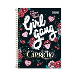 Caderno 1/4 Espiral Capricho - Girl Gang - 80 Folhas - Tilibra
