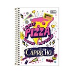 Caderno 1/4 Espiral Capricho - I Ship Pizza - 80 Folhas - Tilibra