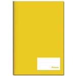 Caderno Amarelo Brochurao 28 5x21cm Capa Dura Costurado 48 Folhas
