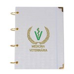 Caderno Argolado Universitário Medicina Veterinária em Couro