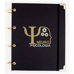 Caderno Argolado Universitário NeuroPsicologia em Couro