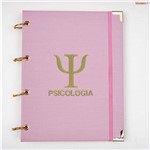 Caderno Argolado Universitário Psicologia em Couro