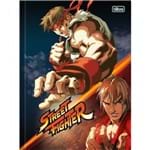 Caderno Brochura Capa Dura Universitário Street Fighter 80 Folhas - Sortido (Pacote com 5 Unidades)