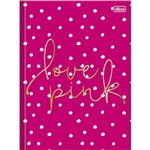 Caderno Brochura Universitário Love Pink Bolinhas 96 Folhas