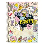 Caderno Capricho - Rainbow Party - 10 Matérias - Tilibra