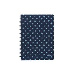 Caderno com Pauta Azul Escuro Estampado A4 Atoma