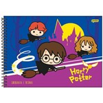 Caderno de Cartografia e Desenho Harry Potter - Azul/roxo - Jandaia