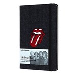 Caderno Edição Limitada Rolling Stones Moleskine Jeans Preto