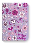 Caderno Flex Pink Love Coração Roxo Mybook