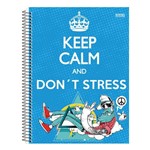Caderno Keep Calm And Don't Stress - 1 Matérias