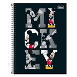 Caderno Mickey Mouse - Preto - 1 Matéria - Tilibra