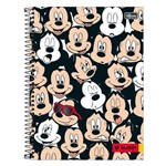 Caderno Mickey Mouse - Rostinhos - 1 Matéria - Tilibra