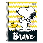 Caderno Snoopy - Brave - 10 Matérias - Tilibra