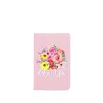 Caderno STZ Pequeno Flores Gratidão Rosa -