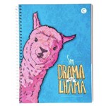 Caderno Universitário Cicero Lhama Drama Espiral CD